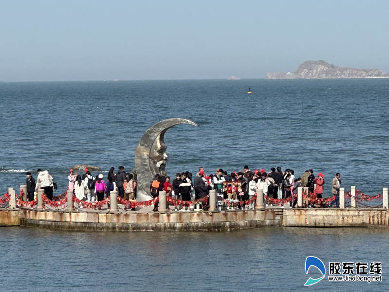 海鸥成群，烟台第一海水浴场迎来大批游客